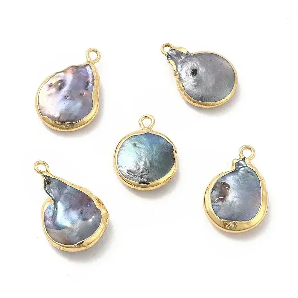 Baroque Natural Keshi Pearl Pendants