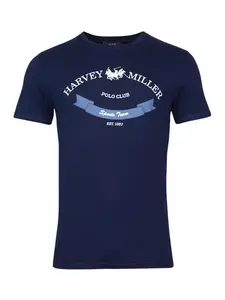 HARVEY MILLER Tričko  nebesky modrá / tmavomodrá / biela