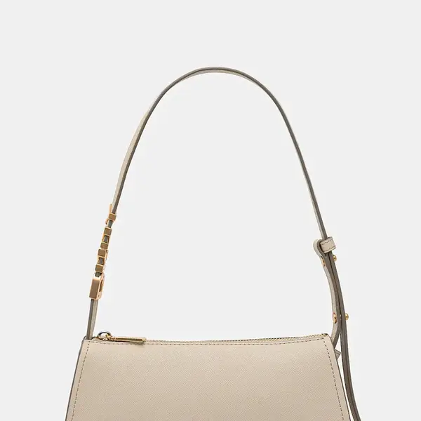 Kožená kabelka Dkny béžová barva, R433YG57