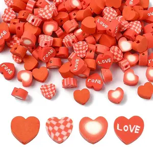120Pcs 4 Styles Handmade Polymer Clay Beads