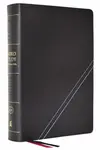 KJV, Word Study Reference Bible, Bonded Leather, Black, Red Letter, Comfort Print - Thomas Nelson
