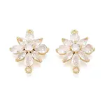 Brass Pave Clear Cubic Zirconia Connector Charms