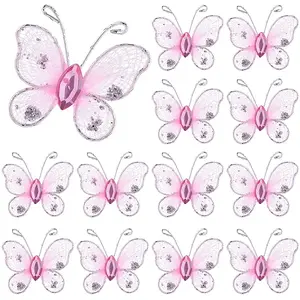80Pcs Lace Butterfly Display Decorations