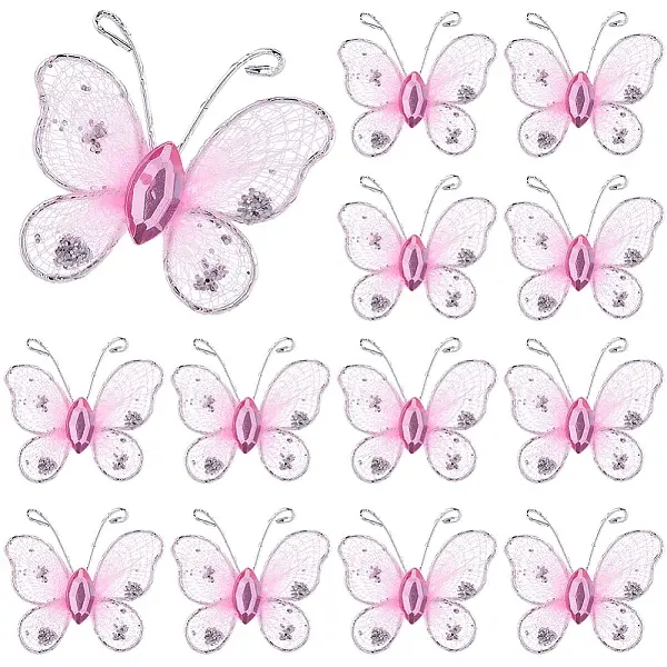 80Pcs Lace Butterfly Display Decorations