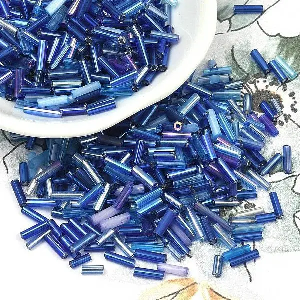 Glass Round Bugle Beads