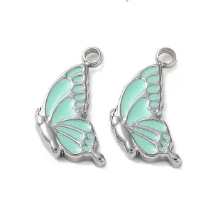 304 Stainless Steel with Enamel Charms