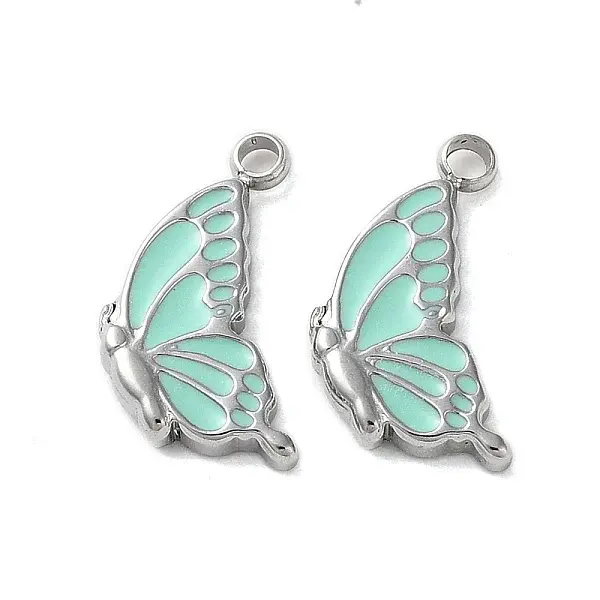 304 Stainless Steel with Enamel Charms