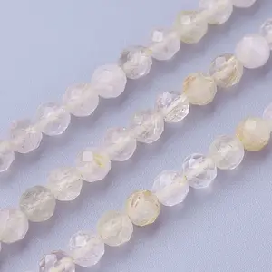 Natural Gold Rutilated Quartz Beads Strands