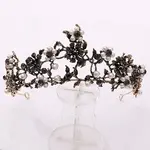 Baroque Rhinestone Pearl Wedding Crown