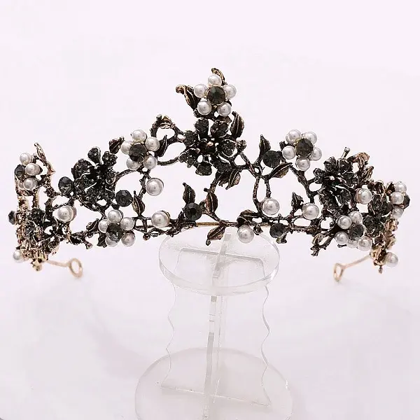 Baroque Rhinestone Pearl Wedding Crown