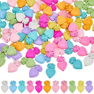 100Pcs Spray Painted Alloy Beads