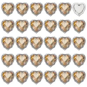 30Pcs Brass with Glass Sew on Rhinestone