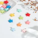 20Pcs 10 Colors Plastic Pendants