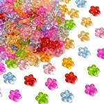 200Pcs Transparent Faceted Acrylic Beads
