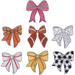 7Pcs 7 Styles Polyester Embroidery Iron on Clothing Patches