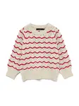 VERO MODA Sveter 'VMLEONOR'  béžová / červená