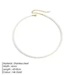 Elegant High-Quality Non-Fading Round Shell Pearl Beaded Heart Pendant Necklaces for Women