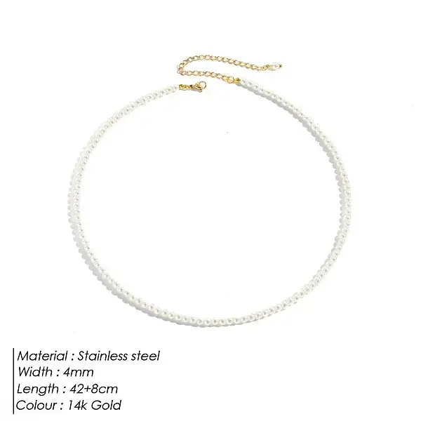 Elegant High-Quality Non-Fading Round Shell Pearl Beaded Heart Pendant Necklaces for Women