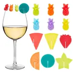 2 Sets 2 Style Silicone Wine Glass Charms