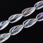 Electroplate Transparent Glass Beads Strands