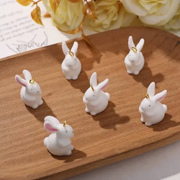 Floking Resin Pendants