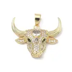 Brass Micro Pave Cubic Zirconia Pendants