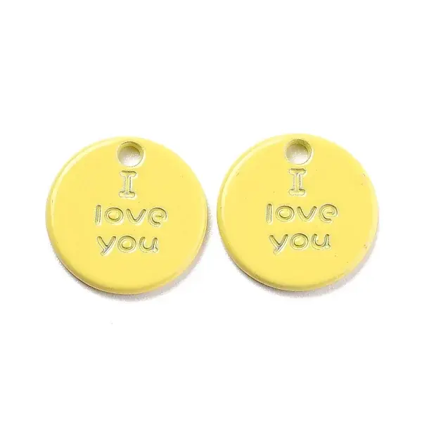 Alloy Spray Painted Charms