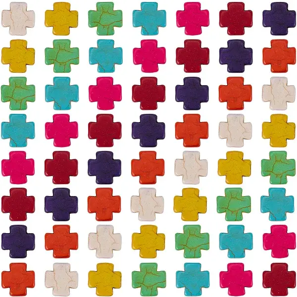 100Pcs Synthetic Turquoise Beads