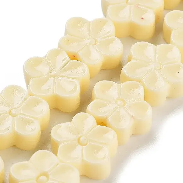 Synthetic Coral Carved Beads Strands