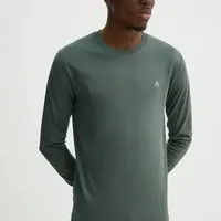 Bavlněné tričko s dlouhým rukávem Marc O'Polo zelená barva