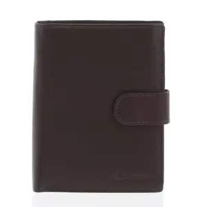 Pánská kožená peněženka hnědá matná - Diviley Kevix