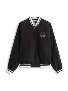 Tommy Jeans Prechodná bunda  čierna / biela