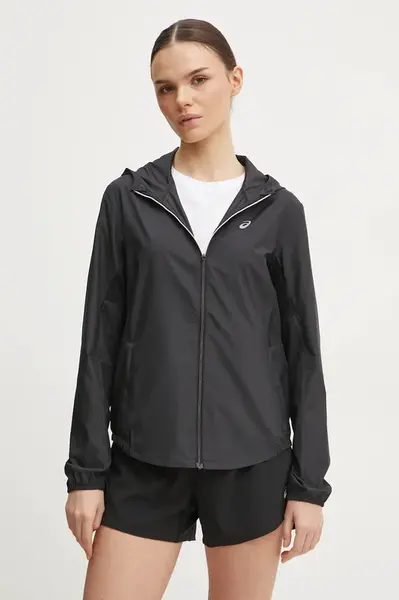 Větrovka Asics Core černá barva, přechodná, 2012D180