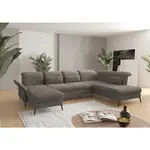 Sit & More SEDACÍ SOUPRAVA, textil, jílová barva