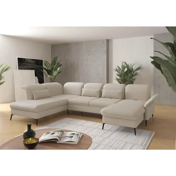 Sit & More SEDACÍ SOUPRAVA, textil, krémová