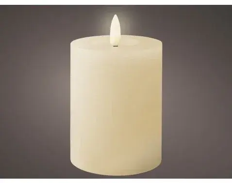 LED svíčka Lumineo 7x11,2 cm, krémová