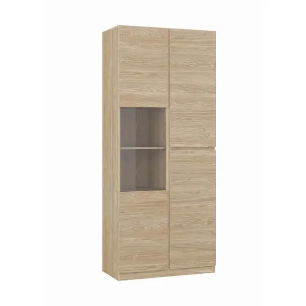 MID.YOU VITRÍNA, barvy dubu, 79,4/187,5/40 cm