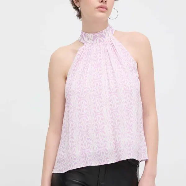 Halenka Desigual SOFÍA dámská, fialová barva, vzorovaná, 24SWBW18
