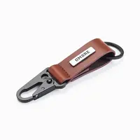 Ombre Men's key ring with snap hook - black