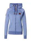 naketano Tepláková bunda  modrá denim / hnedá