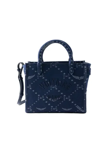 Zadig & Voltaire Shopper  námornícka modrá / modrá denim / biela