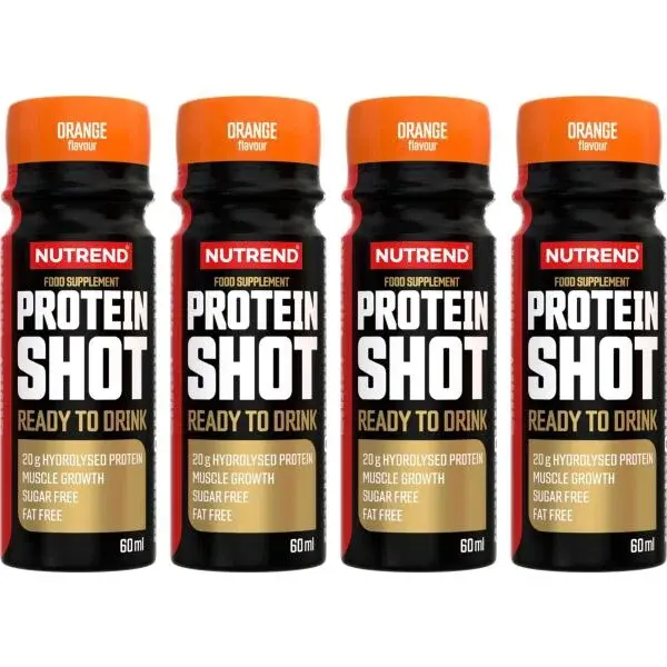 Nutrend PROTEIN SHOT 4X60 ML POMERANČ Hydrolyzovaný protein v shotu, , velikost 60 ML