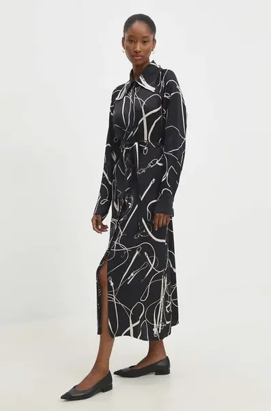 Šaty Answear.LAB černá barva, midi