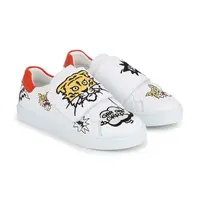 Dětské kožené tenisky Kenzo Kids bílá barva