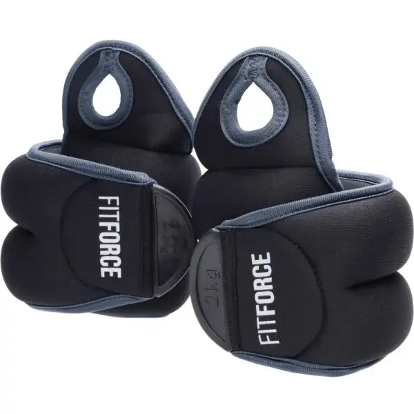 Fitforce WRIST WEIGHT 2 x 2 KG Závažie na zápästie, čierna, veľkosť