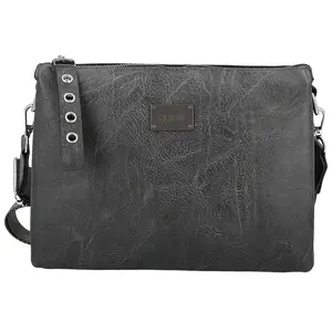 Stylová dámská koženková crossbody kabelka Angie, tmavě šedá