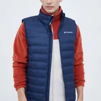 Sportovní péřová vesta Columbia Lake 22 tmavomodrá barva