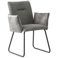 Livetastic ŽIDLE S PODRUČKAMI, železo, struktura, šedá, černá