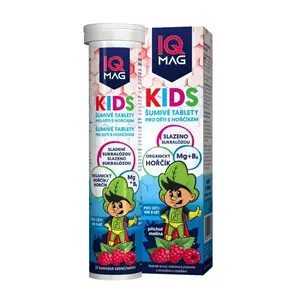 IQ Mag KIDS hořčík malina šumivé tablety 20ks