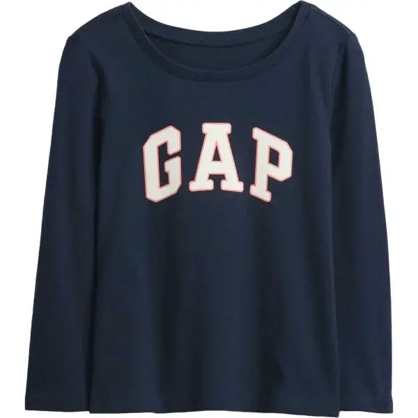 GAP V-FRCH LS LOGO TEE Detské tričko, tmavo modrá, veľkosť
